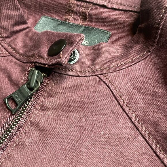 BANANA REPUBLIC S Cropped Deep Burgundy Unisex Utility Jacket - Picture 10 of 13